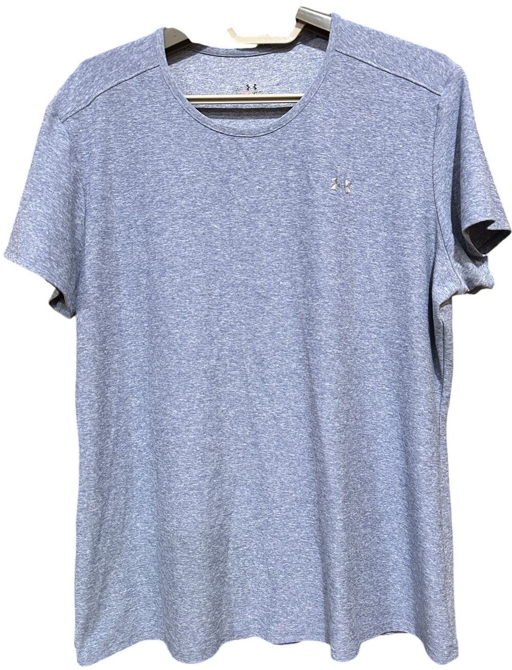 Under Armour Top Womens Size XL Blue Short Sleeve Heat Gear Basic Active Wear